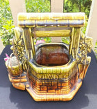 Vintage Ceramic McCoy Pottery Wishing well with chain mid-century planter