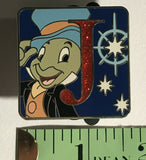 Character Alphabet Mystery J Jiminy Cricket CHASER LE Disney Pin 107662