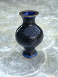 Rare Antique Cloisonne Mini Vase + Plate Set
