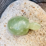 Vintage Artisan Stone Carved Green Jade Jadeite Turtle Tortoise Figurine 111.5g
