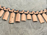 Vintage Signed Renoir Copper Modernist Statement Fashion Necklace Bib Collar