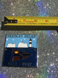 Needles Relief 1962-1987 Enamel Car Badge