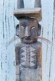 Antique Tribal Ceremonial Ethnic Hand Carved Wooden Man Idol Figurine Folk Art