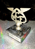 RARE MCF Moto Club De France Car Motorcycle Badge Insigne Mounted Hood Ornament