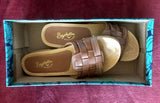 Seychellers LA 1984 Whiskey Brwn Leather Casual Ambiance Women’s Sandals Size 8
