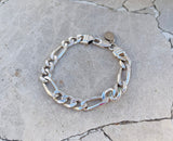 Chunky Italy Signed Tharpe Sterling Silver 925 Chain Link Bracelet 20.5 grams