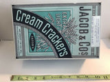 Vintage Collectible ‘Jacob & Co.’s Extra Light Cream Crackers Metal Tin 6.5"x10"