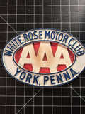 AAA White Rose Motor Club York, Penna Car Badge