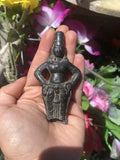 Antique Sacred Cambodian Tribal Metal Figure Amulet From Cambodia