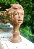 Fred Press Signed Mid Century Statue Figurine Clay Sculpture