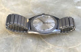 Vintage Mens Wittnauer Automatic T Swiss Made Day Date Silvertone Watch - Runs!