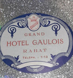 Vintage Grand Hotel Gaulois Rabat Luggage Sticker Label