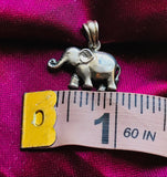 Vintage Sterling Silver 925 Happy Elephant Good Luck Pendant Charm