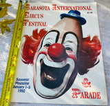 Vintage Circus Clown Festival Program Pamphlets Magazine Book Lot of 3 Booklets
