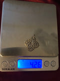 Vintage Sterling Silver 925 Sacred Geometric Symbol of Life Charm Pendant