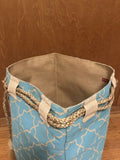 Large New Dharma Door Fair Traid Artisans Tall Fez Teal Canvas Basket