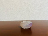 Vintage Carved Amethyst Purple Stone & White Quartz Crystal Duck Art Figurine