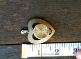 Swiss Caravelle Heart Shaped Mechanical Watch Pendant Gold Tone