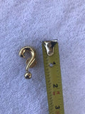 Vintage Golden Gold Tone ? Question mark Pin Brooch