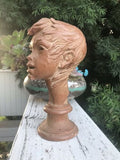 Fred Press Signed Mid Century Statue Figurine Clay Sculpture