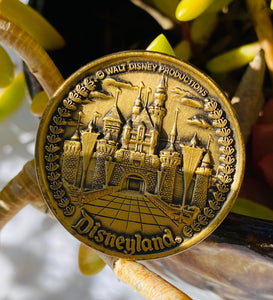 Beautiful Disneyland Park Castle Gold Tone Coin Souvenir Token
