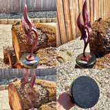 Signed Hanson Flying Birds Burgundy Bronze Sculpture Mounted Black Marble Ford