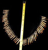 Antique Ethnic Tribal Wooden Bullet Handmade Metal Necklace