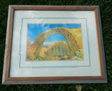 Mountain scene Landscape Arch matted framed Signed Original? art picture