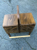 Vintage Large Wood Sewing Box Made in Norway