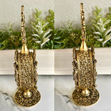 Vintage Stylebuilt Style Gold Plated Gilt Filigree Ornate 9.5" Perfume Bottle