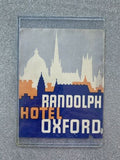 Randolph Hotel Oxford Original Unused Advertising Luggage Label Sticker Rare
