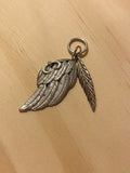 Vintage 925 Sterling Silver Feather wing Dangle Pendant Feathers Charms 5.23g