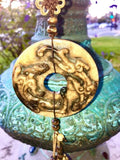 Antique Chinese Natural Jade Carved Dragon Beast Pixiu Talisman Jadeite Amulet