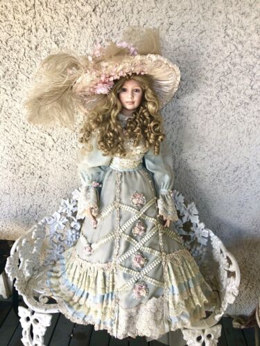 Signed Thelma Resch Porcelain Doll 36