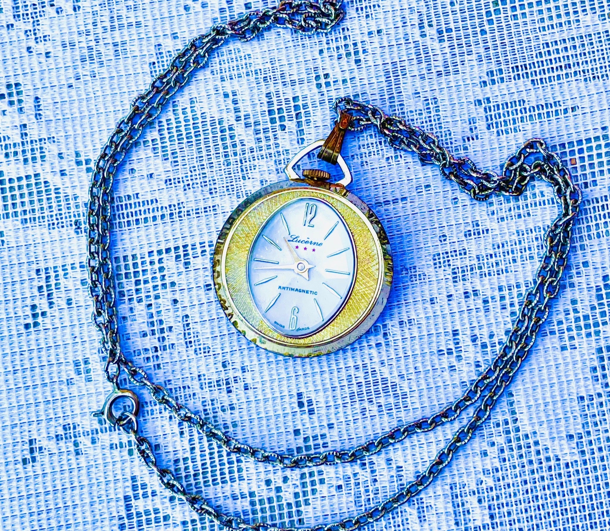 authentic Lucerne lifetime mainspring antimagnetic pendant necklace watch.  | kulmak.com
