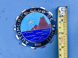 Rare Automobile Club De Tahiti French Polynesia Ocean Island 🌴 Enamel Car Badge