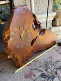 Vintage Solid Driftwood Battery Operated Handcrafted Wood Clock Decorative Art