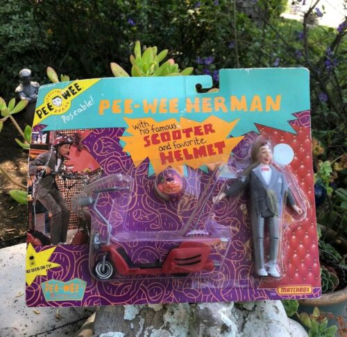Vintage Pee-Wee Herman Doll w/ His Famous Scooter & Helmet MOC tthc