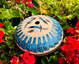 South Western Native American Signed Marilyn Wiley Pottery Seed Pot Turquoise