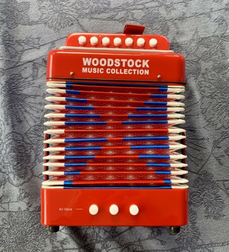 Red Woodstock Kid's Accordion music collection kids working toy accordion in box