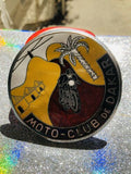 Moto club de Dakar Ducati Motorcycle Enamel Palm Tree Automobile Car Badge