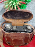 Rare Vintage Minolta Semi 1 Folding Camera W/Case 75MM f3.5 Patent Nippon Crown