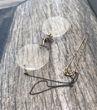 Antique 11k Gold Filled Optical Lenses With Chain + Clip