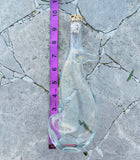 Sea Horse Vintage Glass Seahorse Vile Bottle With Cork Embossed Made in Italy