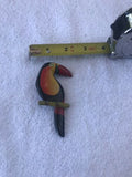 Vintage Hand Painted Red Yellow Black Tucán Bird Brooch Pin (Toucan)
