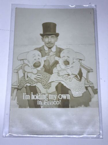 Vintage Photograph Postcard “Holding My Own In Frisco”