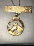 Madras Race Club 83-85 Badge #175 Rare 1983 To 1985 Brass Horse Red Enamel