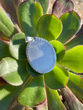 Vintage Sterling Silver 925 Signed Chrysocolla Turquoise Malachite Gem Pendant