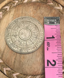 Vintage 12 Month Calendar Metal Coin Token Medal Signed Dr. Flether Rosenberg