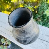 Antique Primitive Handmade Black Ceramic Pottery Decorative Vessel Vase